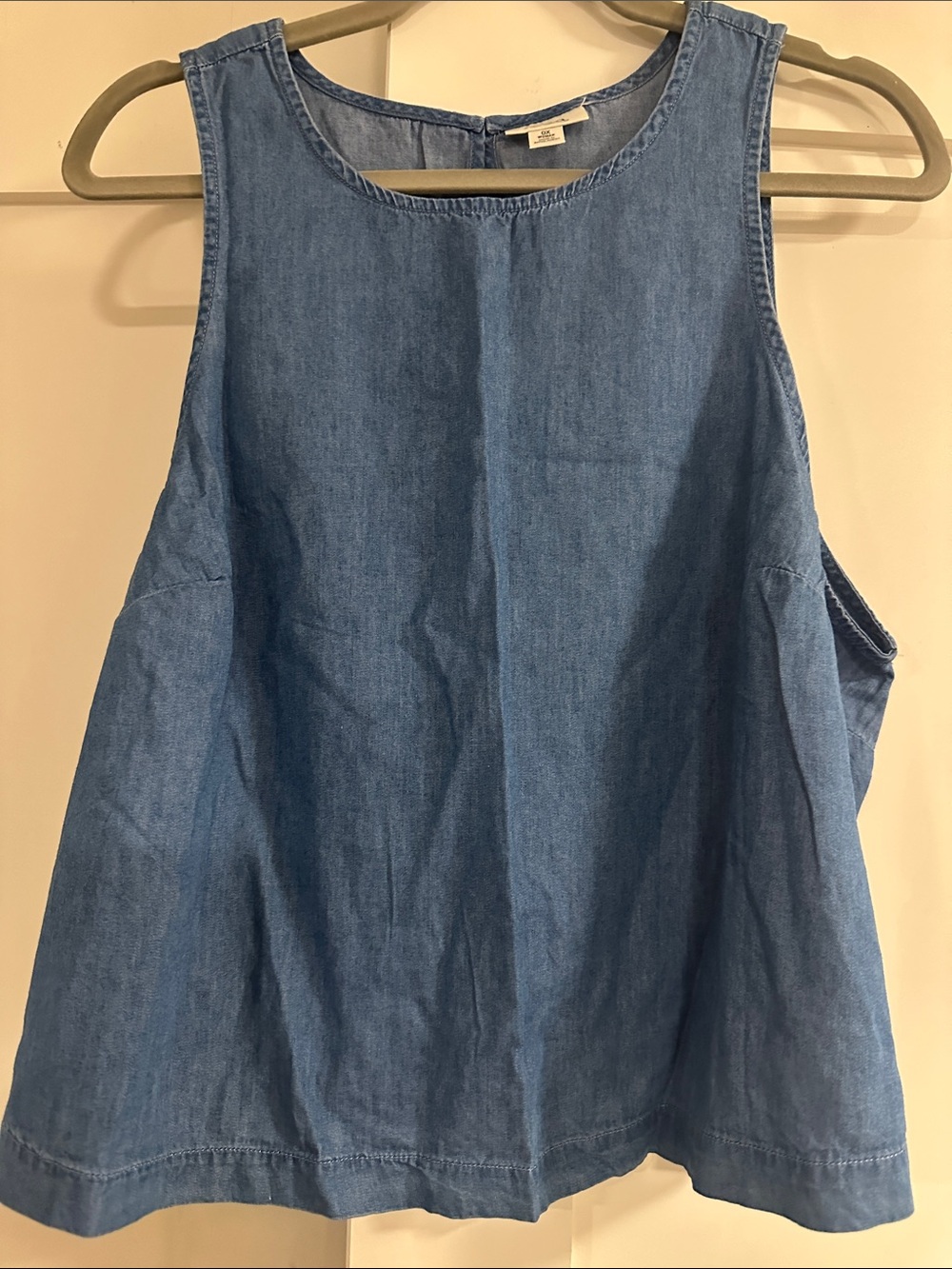 a.n.a Denim Blue Sleeveless Tank Top, Like New